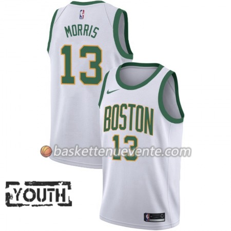 Maillot Basket Boston Celtics Marcus Morris 13 2018-19 Nike City Edition Blanc Swingman - Enfant